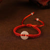 White Jade Ping An Buckle Bracelet