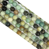 Black Cloudy Amazonite Round Beads 8Mm