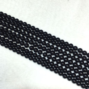 Brazil black crystal round beads 12mm
