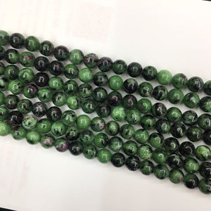 Ruby Zoisite round beads 6mm