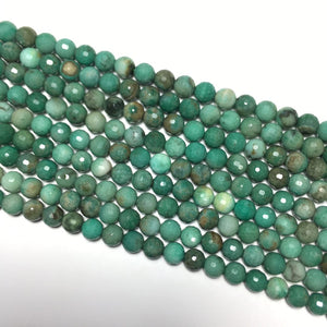 Leaf Green Opal Faceted  Beads 8mm