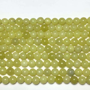 lemon jade round beads 6mm