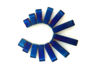 Matte Coated Hematite Blue Stick 6X9-6X22Mm