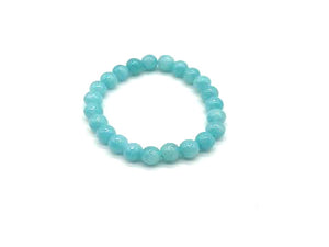 Synthetic Jade Blue Bracelet 8Mm