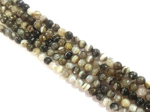 Brown Sardonyx Faceted Rounds 8Mm