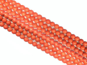 Color Jade Orange Round Beads 8Mm
