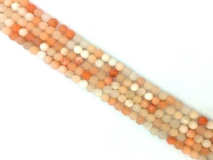 Matte Pink Aventurine Roune Beads 6Mm
