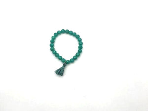 Gream Jade Lake Blue Tassel Bracelet 8Mm