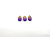 Glass Purple Yellow Teardrop Pendant 13X22Mm
