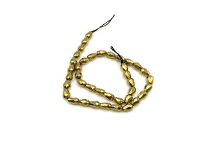 Hematite Coated Gold Faceted Teardrop 8X12Mm