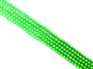 Matte Shell Pearl Springgreen Round Beads 10Mm