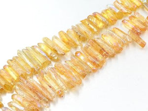 Crystal Quartz Ab Yellow Stick(Egaduated) 8X25-12X50Mm