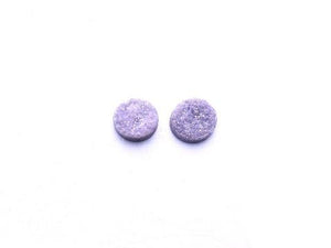 Crystal Quartz Druzy Light Purple Ring Surface(Round Beads) 12Mm