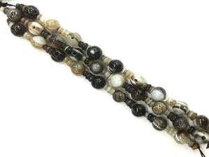 Black Sardonyx Guru Beads 10Mm