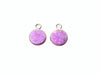 Crystal Quartz Druzy Pink Pendant(Round Beads) 10Mm