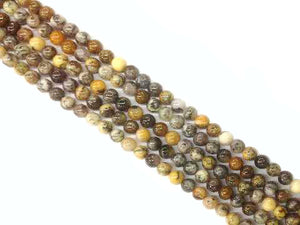 Dendritic Moss Agate Round Beads 8Mm