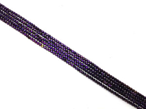 Coated Hematite Purple Hexagon Beads 3Mm