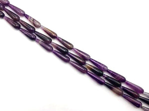 Color Agate Purple Teardrop 10X30Mm