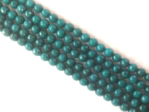 Color Jade Dark Green Faceted Rounds 12Mm