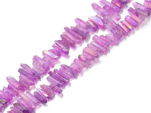 Matte Crystal Quartz Color Purple Stick 5X25-8X30Mm