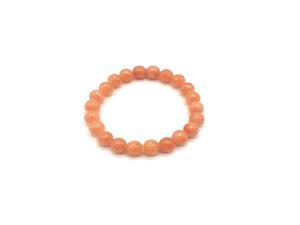 Synthetic Jade Orange Bracelet 8Mm