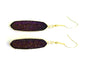 Crystal Quartz Druzy Purple Earring 13X25X10Mm