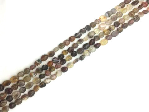 Botswana Agate Flat Beads, DIY Gemstone Beads - Dearbeads