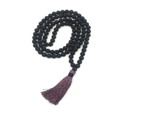 Lava Stone Tassel Necklace 108Pcs 8Mm