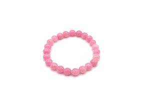 Synthetic Jade Pink Bracelet 8Mm