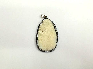 Treated Color Bamboo Coral White Pendant 40X45-40X60Mm