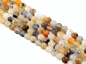 Flower Agate Round Beads 14Mm