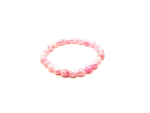 Color Crack Crystal Pink Bracelet 8Mm