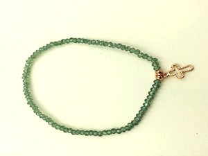 Thunder Polish Glass Cystal Green Bracelet 3X4Mm
