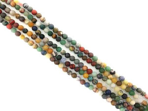 Matte Mixed Stone Round Beads 10Mm
