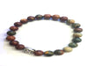 Red Creek Jasper Silver Buddha Beaded Bracelet 8Mm