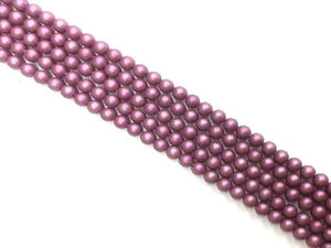 Matte Shell Pearl Purple Round Beads 6Mm