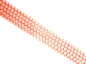 Shell Pearl Coral Round Beads 4Mm