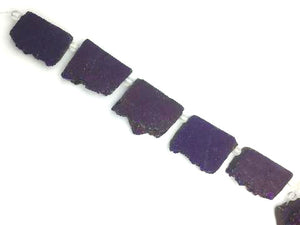 Agate Druzy Purple Free Form 8 Inch 25X35-30X40Mm