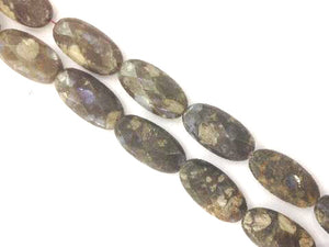 Gray Opal Faceted Flat Oval 20X40Mm