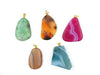 Color Agate Pendant 20X35-30X40Mm