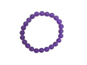 Matte Color Jade Purple Bracelet 8Mm