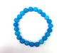 Matte Color Jade Blue Bracelet 8Mm
