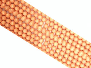 Shell Pearl Orange Round Beads 4Mm