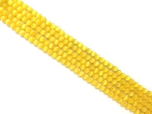 Artificial Opal Yellow Round Beads 8Mm