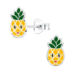 Silver Pineapple stud Earrings