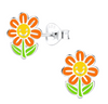 Silver Flower Stud Earrings
