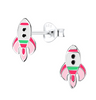 Silver Rocket Stud Earrings
