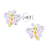 Silver Dragonfly Stud Earrings