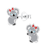 Silver Koala Stud Earrings