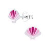 Silver Shell Stud Earrings